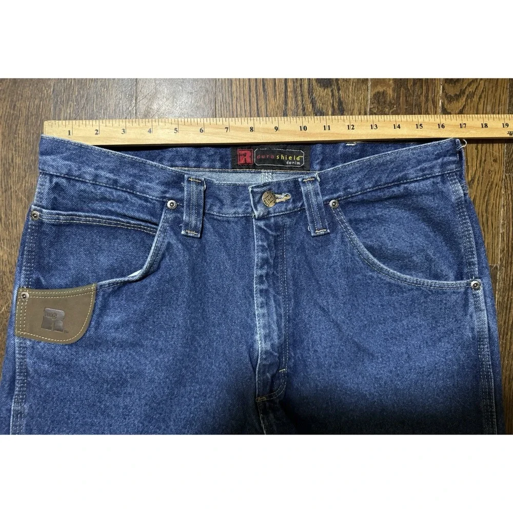 Wrangler Riggs Workwear Blue Jeans Men's Size 33x32 Dura Shield Denim